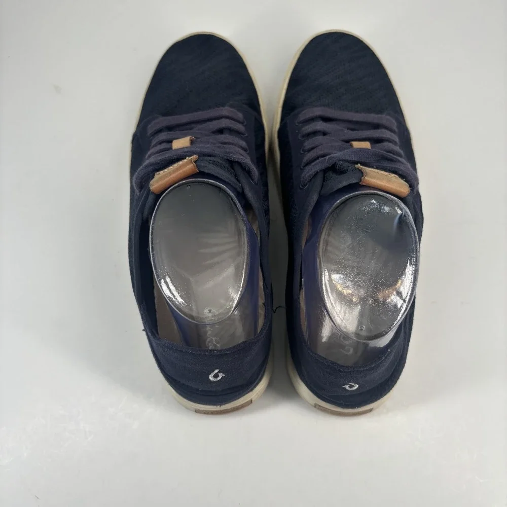 OluKai Pehuea Li Women's US 9 Trench Blue‎ Mesh Casual Slip-On Shoes 20379-DEDE